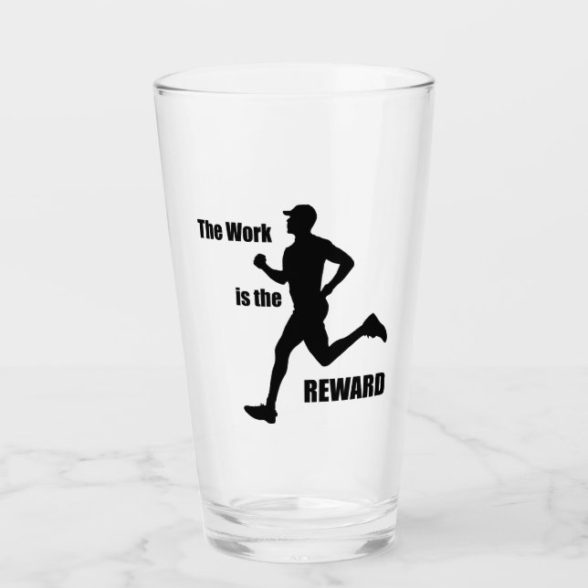 Verre Le Travail Est Le Coureur De Récompense (Devant)