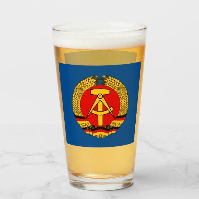 Verre Leipzig, DDR - Allemagne de l'Est (Devant (rempli))