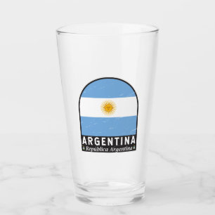Verre L'emblème du drapeau argentin est Vintage