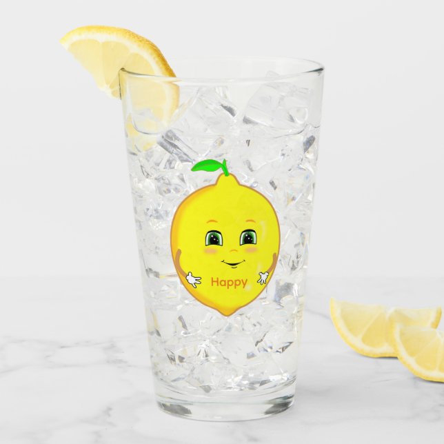 Verre Lemon & Star Happy personnalisé (Devant glace)