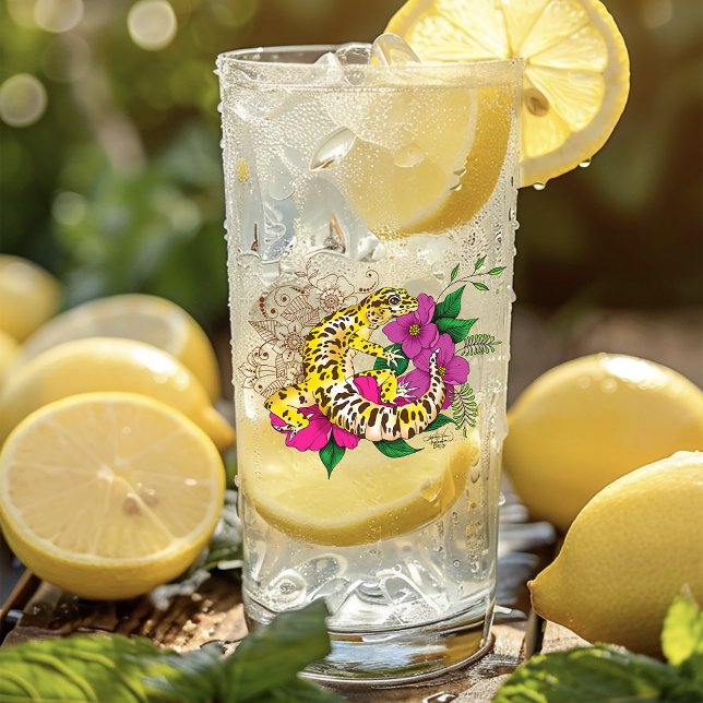 Verre Léopard jaune Gecko Vert (Créateur téléchargé)