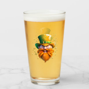Verre Leprechaun gnome face pièces d'or Patrick's day