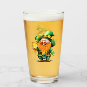 Verre Leprechaun gnome Saint Patrick's Day a de la chanc