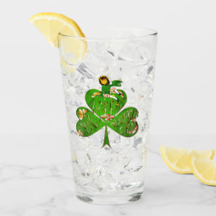 Verre Leprechaun Shamrock St. Patrick's Day Glass
