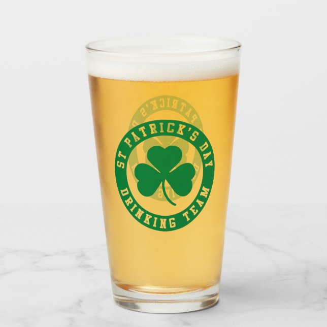 Verre L'équipe de buveurs de la Saint-Patrick  (Devant (rempli))