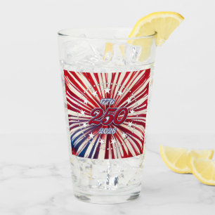 Verre Les 250 ans d'Amérique 1776-2026 Feux d'artifice R