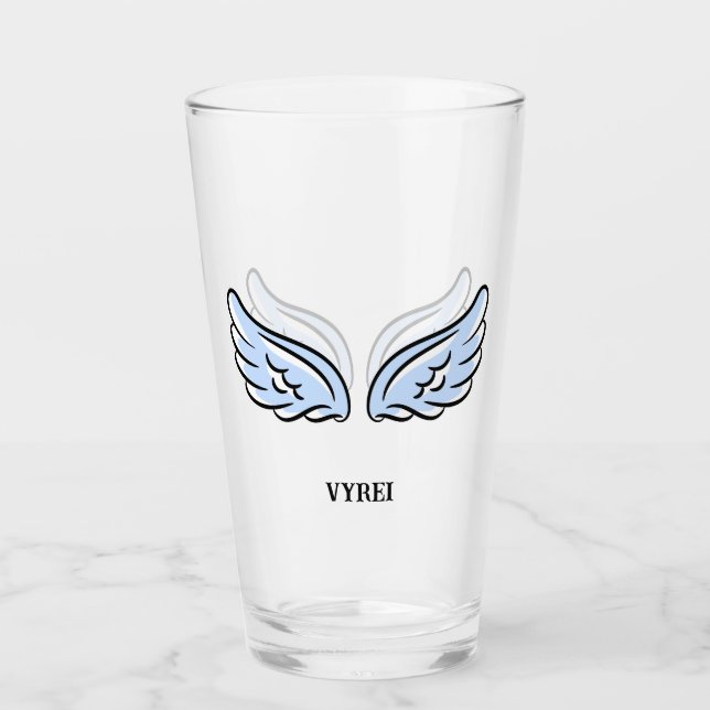 Verre Les ailes du petit ange mignon (Devant)