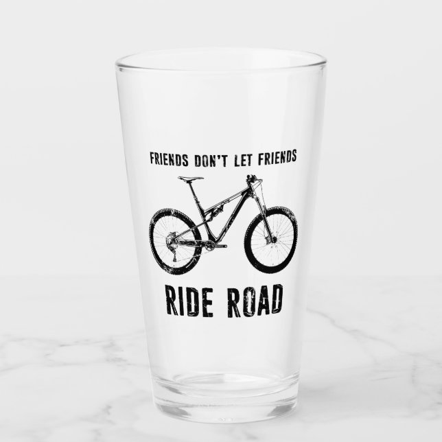 Verre Les amis ne laissent pas les amis faire le vélo de (Devant)