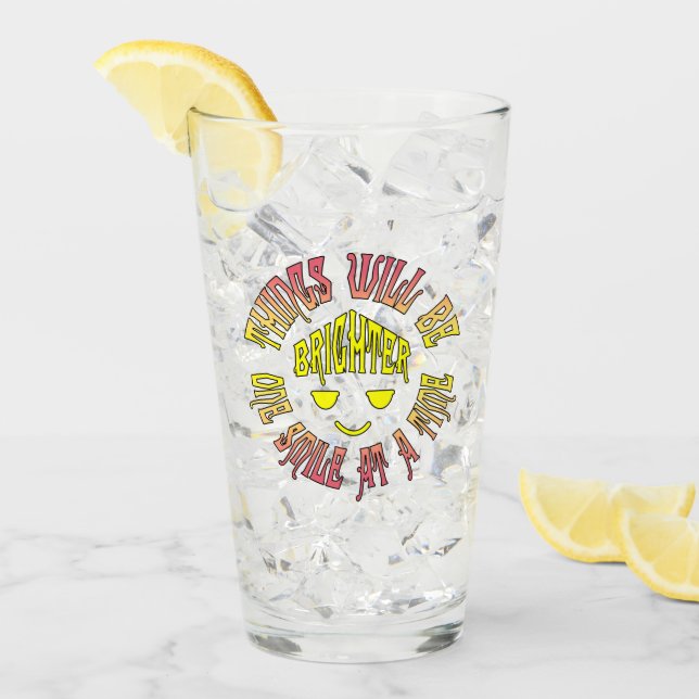 Verre Les choses seront plus brillantes un sourire à la  (Devant glace)