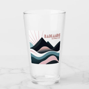 Verre Les collines colorées du parc national des Badland