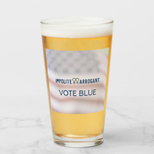 Verre Les femmes obsédées votent bleu 2024