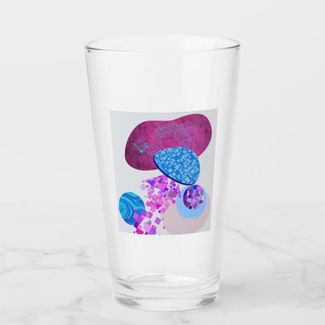 Verre Les Formes Modernes Purple Et Cyan (Devant)