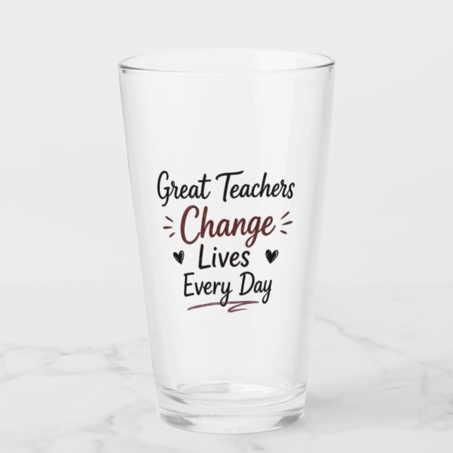 Verre Les Grands Enseignants Changent des Vies Chaque Jo (Devant)