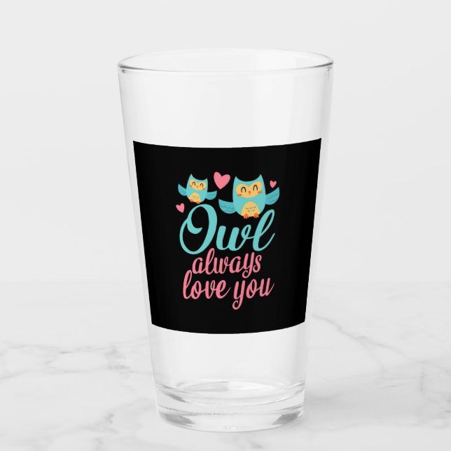 Verre Les hiboux vous aiment toujours (Devant)