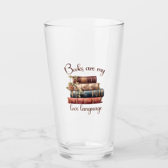 Verre Les livres sont mon langage de l'amour (Devant)
