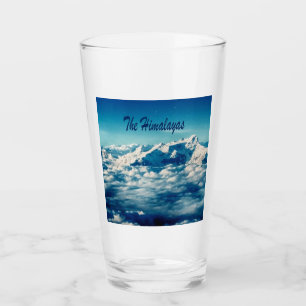 Verre Les montagnes de l'Himalaya avec un texte