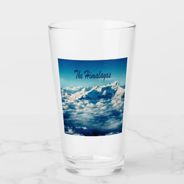 Verre Les montagnes de l'Himalaya avec un texte (Devant)