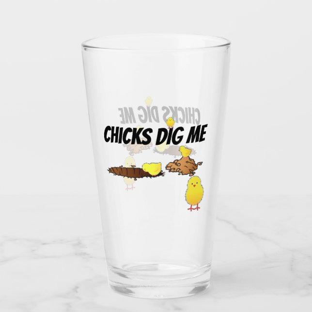 VERRE LES POUSSINS M'AIMENT BIEN (Devant)