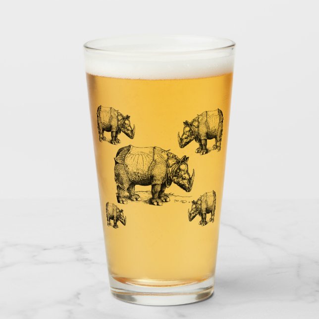Verre Les rhinocéros         (Devant (rempli))