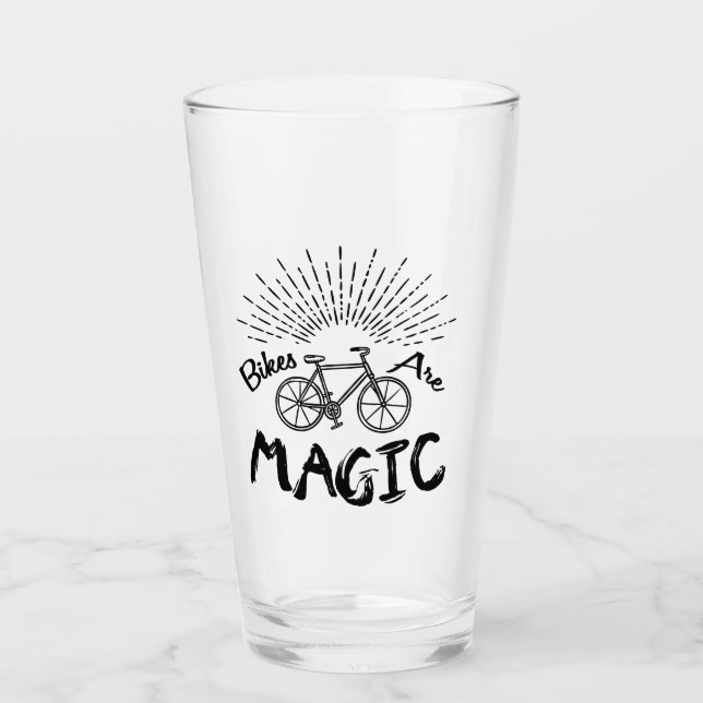 Verre Les vélos sont magiques (Devant)