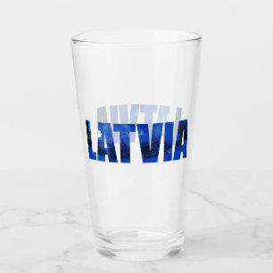 Verre Lettonie hiver nuit texte avec réflexion