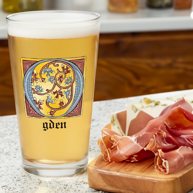 VERRE LETTRE BLEUE ET ROUGE MÉDIATIQUE O ÉCLAIRÉE (Créateur téléchargé)