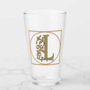 Verre LETTRE L MONOGRAM Beau Mariage Nouveau Accueil Cad