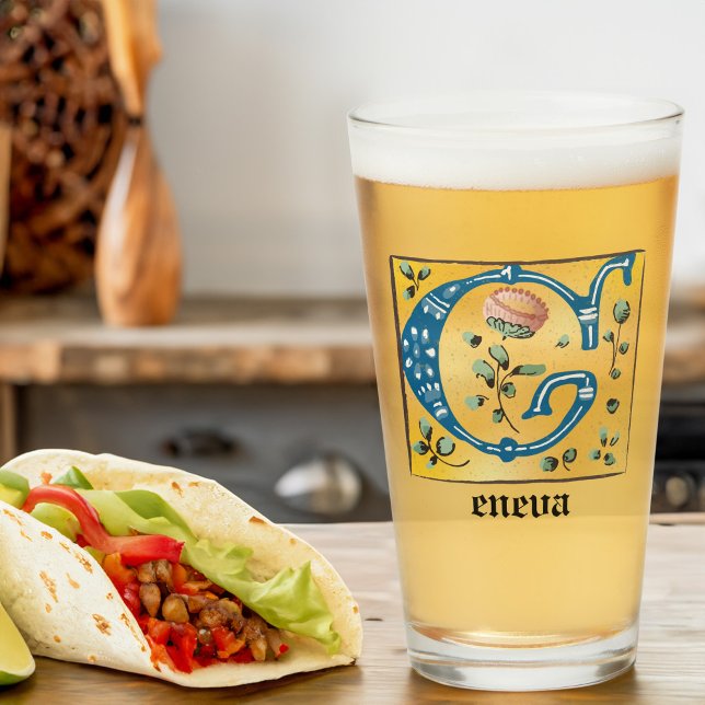 Verre LETTRE MOYENNE Florale Illuminée G MONO (Créateur téléchargé)