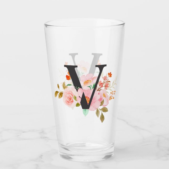 Verre Lettre V (Devant)