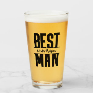 Verre Lettres audacieuses Best Man Ajouter Son Nom