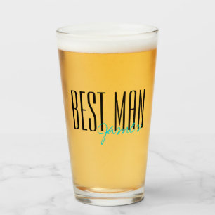 Verre Lettres audacieuses "Best Man" Soirée de mariage p