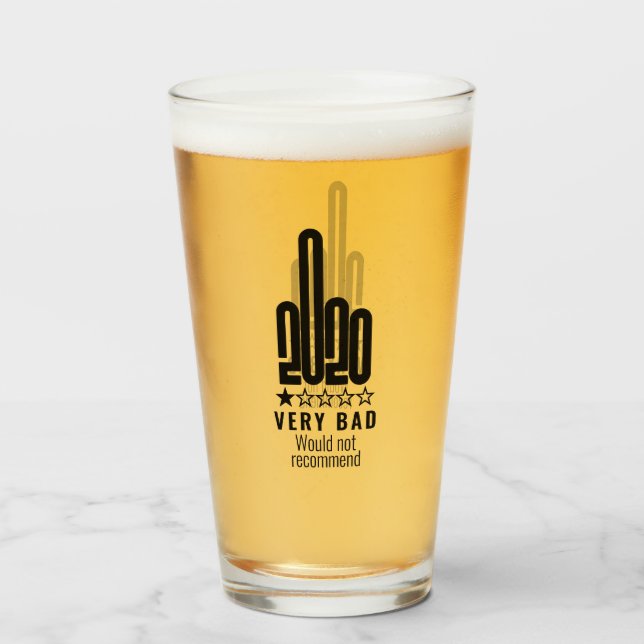 Verre L'examen du doigt moyen personnalisé 2020 ne recom (Devant (rempli))