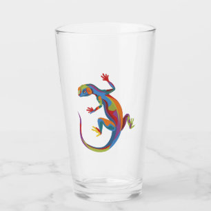 Verre Lézard Peint