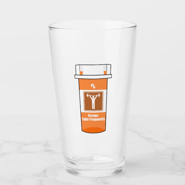 Verre L'haltérophilie est ma drogue (Devant)