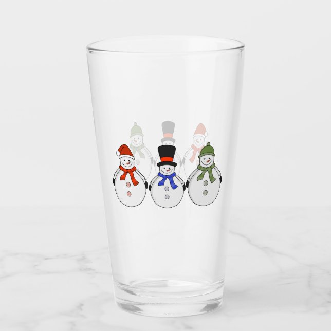 Verre L'hiver des neiges est arrivé (Devant)