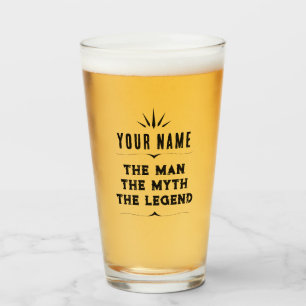 Verre L'Homme Le Mythe La Légende Nom Personnalisé Don