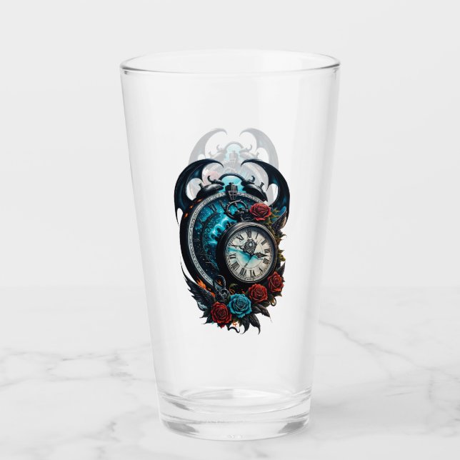 Verre L'horloge dans la masse de l'infini. (Devant)