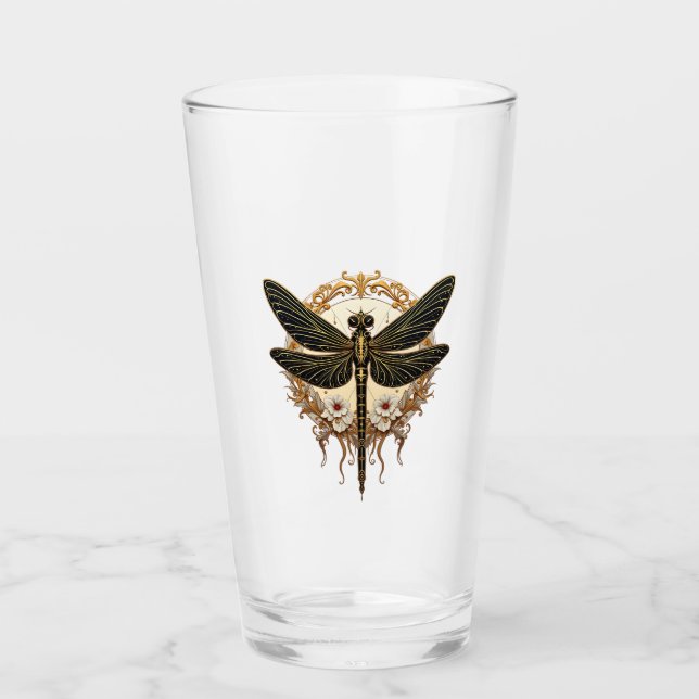 Verre Libellule élégante Art nouveau Steampunk (Devant)