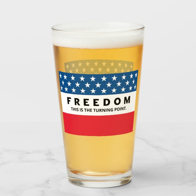 Verre Liberté Un Véritable Patriote (Devant (rempli))