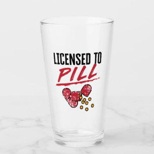 Verre Licence pour la pilule Pharmacien Graduation Grad