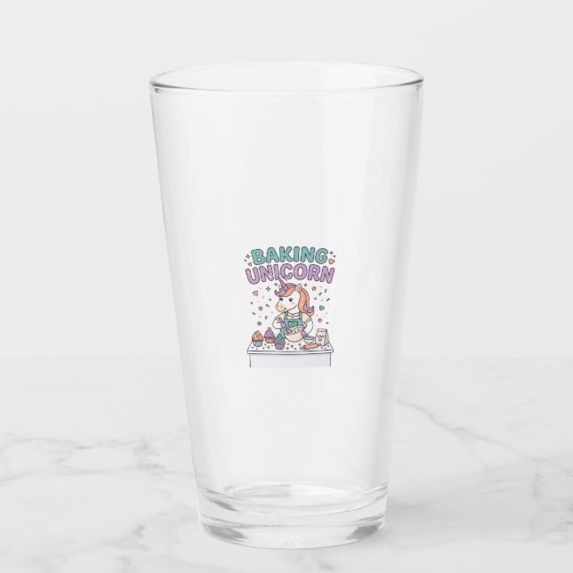 Verre Licorne Cuisson Licorne Produit Tendance Graphique (Devant)
