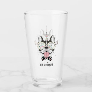 Verre Licorne de bouledogue français