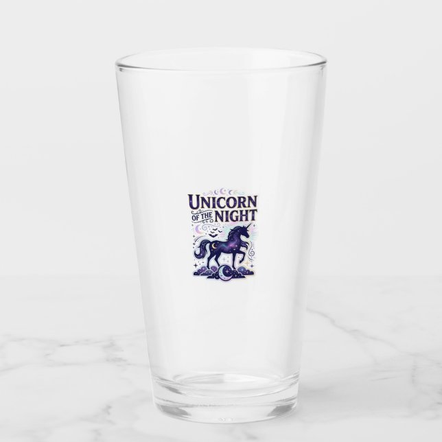 Verre Licorne de la conception graphique de nuit Zazzle  (Devant)