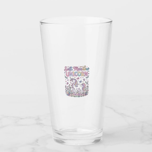 Verre Licorne Douce Prairie Licorne Adorable Conception  (Devant)