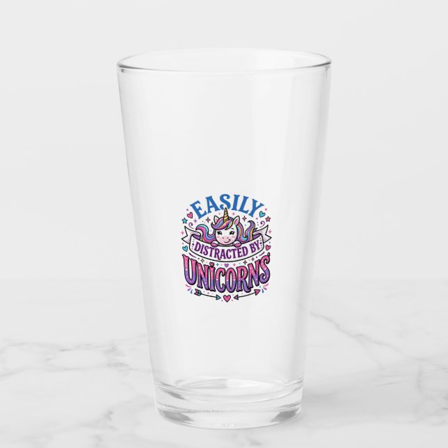 Verre Licorne facilement distrait par la publicité de li (Devant)