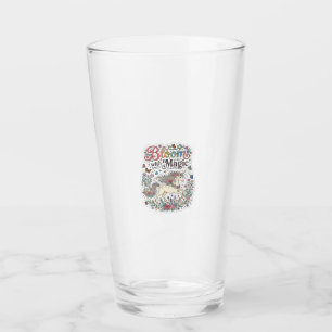 Verre Licorne Fleurir avec la Typographie Vectorielle Pr