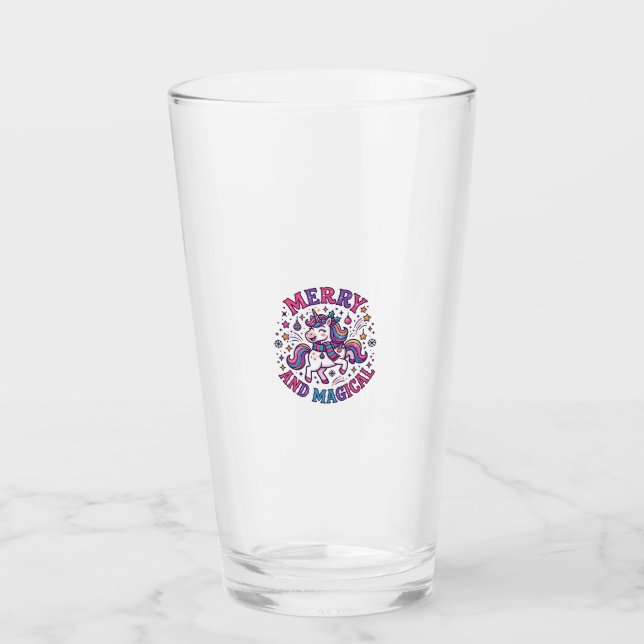 Verre Licorne Joyeuse et Magique (Devant)