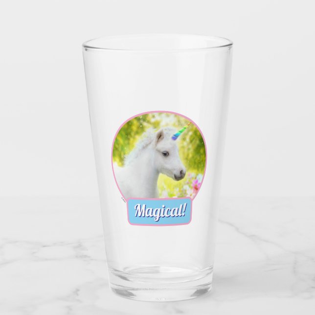 Verre Licorne Poney Blanc (Devant)