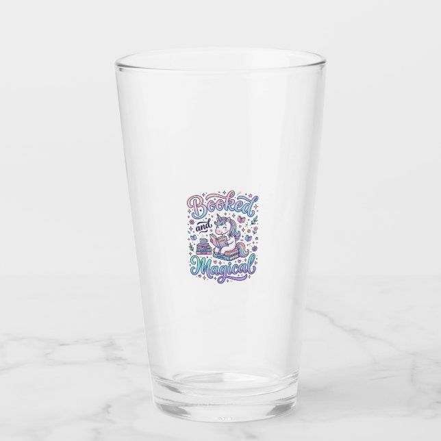 Verre Licorne Réservée et Idée Cadeau Magique Typographi (Devant)