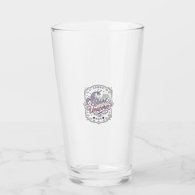 Verre Licorne Zodiaque Licorne Conception De Cadeau Ludi (Devant)